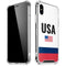 USA American Flag iPhone X/XS Clear Case